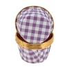 Unique Bargains Checkered Print Disposable Baking Cups Aluminum Foil 2.68"x1.57" 50 Pcs - 3 of 4