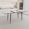 NicBex 47"-63" Dining Table Set for 4 Modern Extendable White Dining Table with 4 Chairs for Dining Room, Gray - 2 of 4