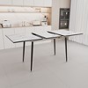 NicBex Dining Table for 6 Modern Kitchen Table Chairs Set with MDF Marble Pattern Tabletop and 6 PU Chairs for Kitchen - image 3 of 4