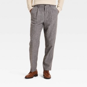 Men's Relaxed Leg Tweed Dress Pants - Goodfellow & Co™ Gray - 1 of 3