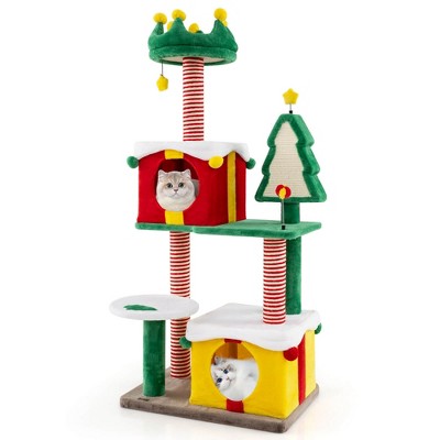 thumbnail image 2 of Festive Gingerbread Cat Scratcher House - Round Cardboard Design, Shop Now! From Cat Hanging Toys - Price 24.39 2 of 14