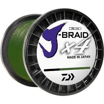 Daiwa 150 Yard J-Braid X4 Braided Fishing Line - Dark Green 80 lb