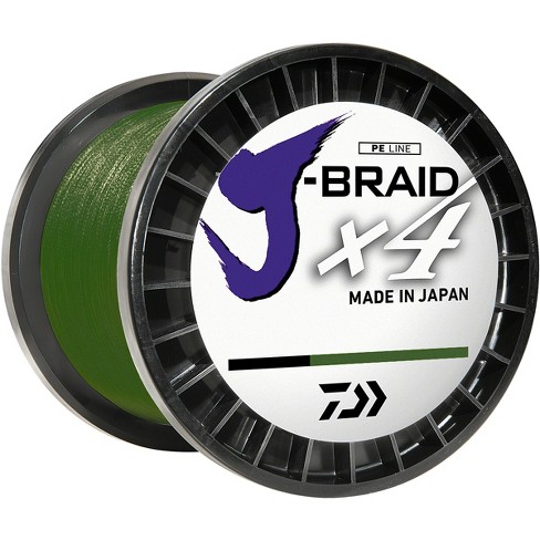 Daiwa 300 Yard J-Braid X4 Braided Fishing Line - 50 lb. Test - Dark Green