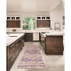 HomeStock Washable Micah Pink/Gold 2x8, Traditional, Machine Woven with Printed Designs - 2 of 4