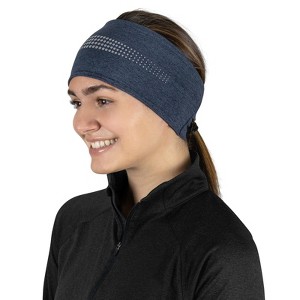 TrailHeads Womens Ponytail Headband - Reflective, Moisture Wicking Earband for Running, Winter - 1 of 4