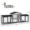 Akoasm 90.5 Inch Wooden Rabbit Hutch & Cage With Two-Side Run Boxes For Guinea Pig And Small Animals-Light Gray - 2 of 4