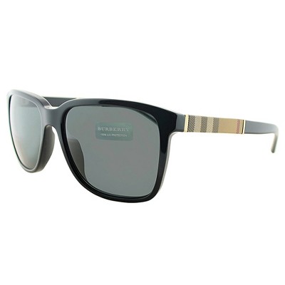 Burberry  300187 Unisex Rectangle Sunglasses Black 58mm