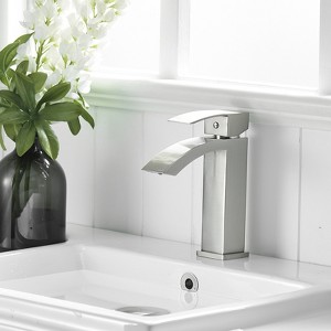 Grungis Single Hole Bathroom Sink Faucet,Waterfall Bathroom Faucets for Home Sinks - 1 of 4