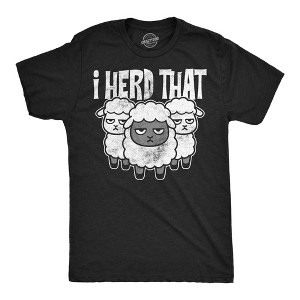 Mens Funny T Shirts I Herd That Sarcastic Sheep Graphic Novelty Joke Tee For Men - Crazy Dog Men's T Shirt for Animal Lovers - 1 of 4