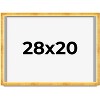 PosterPalooza | Minimalist Shadow Box Gold Picture Frame - UV Acrylic, Backing Board, Hanging Hardware - 2 of 4