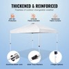 VEVOR Pop Up Canopy Tent, 10 x 10 ft, 250 D PU Silver Coated Tarp, with Portable Roller Bag and 4 Sandbags, Waterproof and Sun Shelter Gazebo - 4 of 4