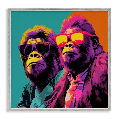Stupell Industries Pop Style Gorilla Duo, 17" x 17"