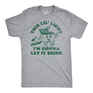 Mens Funny T Shirts This Lil Light Of Mine Im Gonna Let It Shine Sarcastic Dumpster Graphic Tee For Men - Crazy Dog Men's T Shirt - 1 of 4