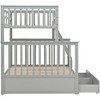 Okak Twin Over Full Bunk Bed with Storage Drawers, Wooden Bunk Bed with Ladder and Safety Guard Rails - 4 of 4