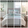 Sapphtopaz 8 Piece Bedding Comforter Sets Grid Quilted and Pieced Seafoam Pleated Design Reversible Quilt Set, Green - 3 of 4