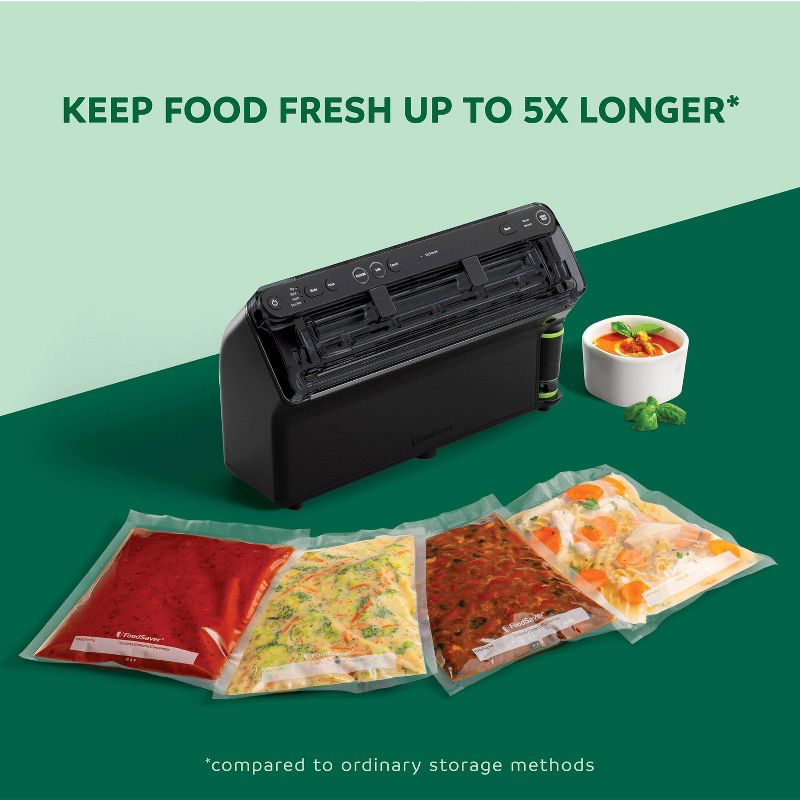 FoodSaver Elite All-in-One Liquid Plus Vacuum Sealer with Bags and Roll Black, 3 of 13