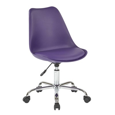 Emerson Office Chair With Pneumatic Chrome Base Purple Osp Home