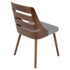 Trevi Mid Century Modern Dining Chair - Gray - LumiSource - image 3 of 4
