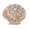 Beachcombers 9.5" Driftwood Twigs Clam Shell Shaped Decorative Wall Hanging Figurine - 2 of 4