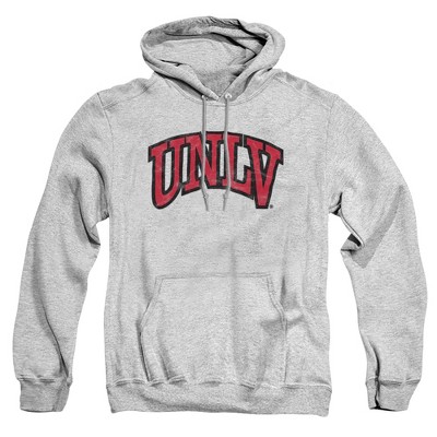 Men's University Of Nevada Las Vegas Distressed Primary Logo Pull-Over Hoodie Athletic Heather X Large