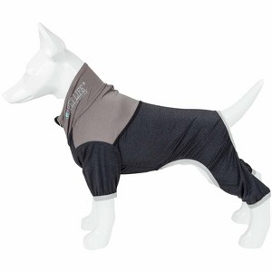Pet Life (R) Active 'Embarker' Heathered Performance 4-Way Stretch Two-Toned Full Body Warm Up - 1 of 4