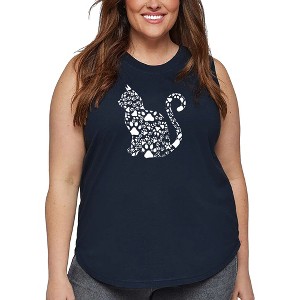 LA Pop Art Cat Claws - Women's Word Art Tank Top - 1 of 4