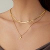 Summit Adventure Initial Necklace Set – Gold A Letter Choker with Double Layered Chains for Women" (80 characters) - 2 of 4