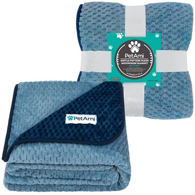 Medium Navy Waterproof Fleece Dog Blanket