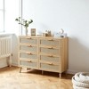 Mshliw Rattan 8 Drawer Dresser, Double Chest of Drawers Storage Cabinet and Sideboard Organizer for Bedroom, Living Room, Entryway or Hallway - 4 of 4
