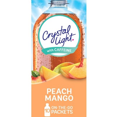 Crystal Light On the Go Peach Mango Energy Drink Mix - 10pk/0.07oz Stix