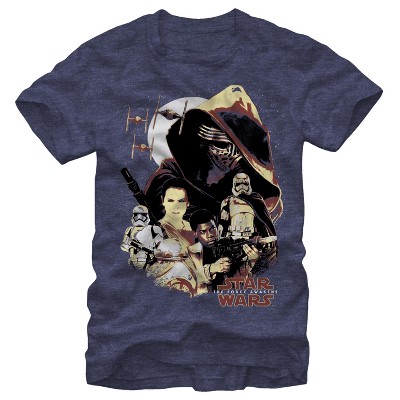 Men's Star Wars The Force Awakens Light Side And Dark Side T-shirt : Target