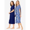 Dreams & Co. Plus Size 2-Pack Long Sleepshirts - 4 of 4