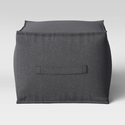 Outdoor Pouf DuraSeason Fabric™ Charcoal - Threshold™