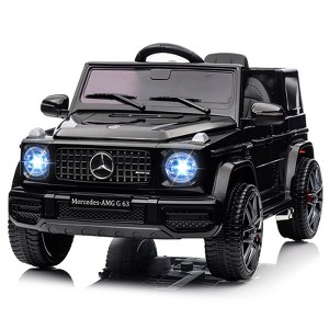 Kids 12V Ride On Car with Remote Control, Electric Car Toy for Kids with Suspension, Safety Lock, Ride On Tioy Car with Led Lights, Bluetooth, Music - 1 of 4