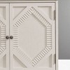 33.6" Retro Wooden Sideboard Buffet Cabinet with Geometric Accent, Small Storage Credenza Console for Living Room, Entryway, Dining Room, Kitchen - 4 of 4