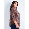 Avenue Women's Plus Size Sonia Bell Sleeve Shirt - 4 of 4