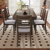 Modern 7-Piece Rubber Wood Extendable Dining Table Set with Upholstered Chairs, Expandable Kitchen Table for Dining Room-Maison Boucle - 2 of 4