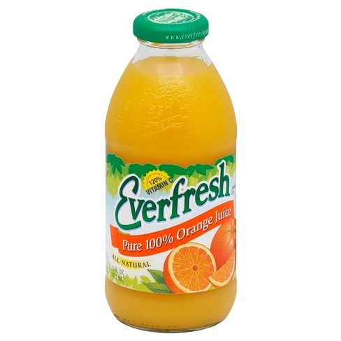 Download Everfresh Pure 100% Orange Juice - 16 Fl Oz Glass Bottle ... Yellowimages Mockups
