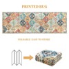 Washable Area Rug, Vintage Floral Throw Non-Slip Distressed Carpet, Aesthetic Print Floor Rug - 4 of 4