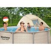 Bestway Power Steel 13' x 42" Round Above Ground Outdoor Swimming Pool Set with Shaded Canopy, 530 Gallon Filter Pump, Ladder, and Pool Cover - image 4 of 4