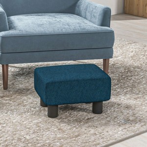 CAVINAS Small Ottoman, Modern Footrest Stool with Plastic Legs, Upholstered End Table for Living Room, Bedroom, Entryway - 1 of 4