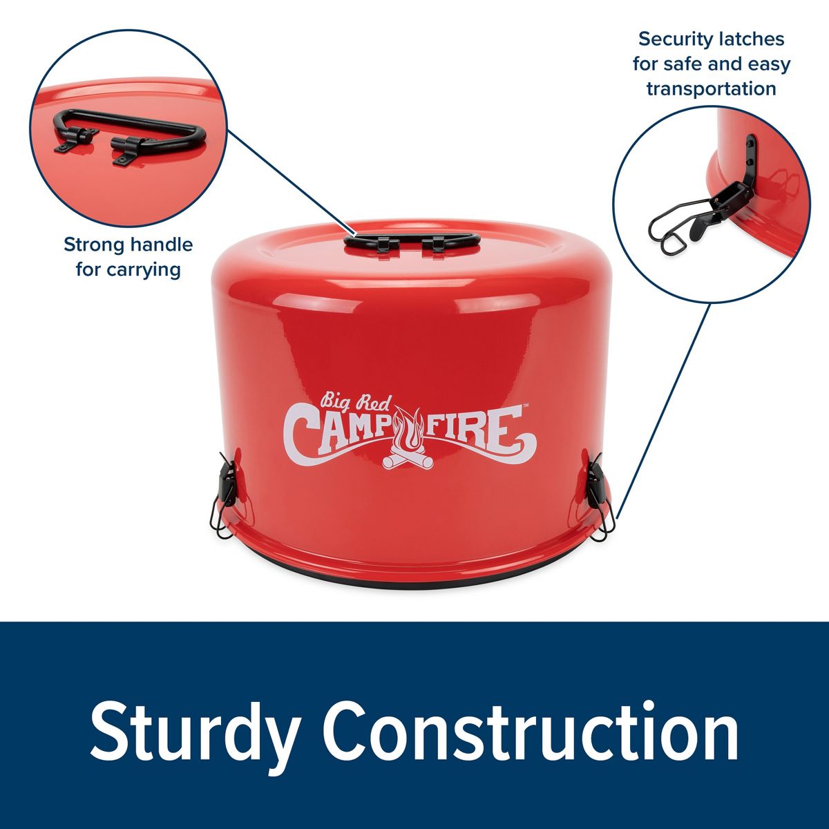 Camco 58031 Little Red Campfire Compact Outdoor Portable Tabletop Propane Heater Fire Pit Bowl for Camping, Tailgating, and Patios, 11.25 Inch - thumbnail 5