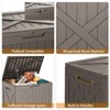 Gulches 32GAL Outdoor Storage Box,Durable Polypropylene, Weather-Resistant with Woodgrain Effect,Light Brown - 4 of 4