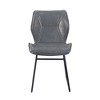 Set of 2 Counter Height Bar Stools Bar Chairs Pub Kitchen Stools Armless Chairs with High-Density Sponge, PU Leather, Brown/Gray-ModernLuxe - 4 of 4