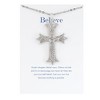 Anna-Kaci Silver Tone Crystal Rhinestone Cross Patonce Necklace with Religious Message Card & Envelope Jewelry Gift - 2 of 4