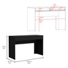 Anybear Black Finish Desk with Two Drawers - 3 of 3