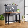 Seville Classics UltraHD Lighted Workcenter w/ Wood Top and Pegboard - 3 of 4