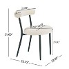 Dining Chairs Set of 2, Modern Dining Chairs with Cushions and Metal Legs, Round Upholstered Chairs for Kitchen, Living Room-Christopher Knight Home - 4 of 4