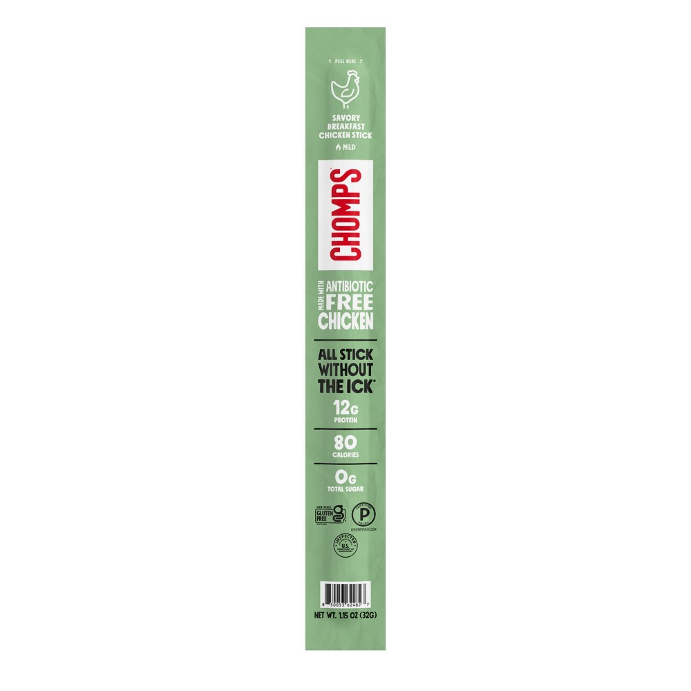Chomps Snack Sticks Breakfast Sausage Chicken Meat Sticks - 1.15oz