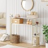 coucheta 43.5" Console Table for Entryway, Gold Sofa Tables with Storage and Shelves, 5 Tier Modern Couch Table for Living Room, Foyer, Bedroom - 4 of 4